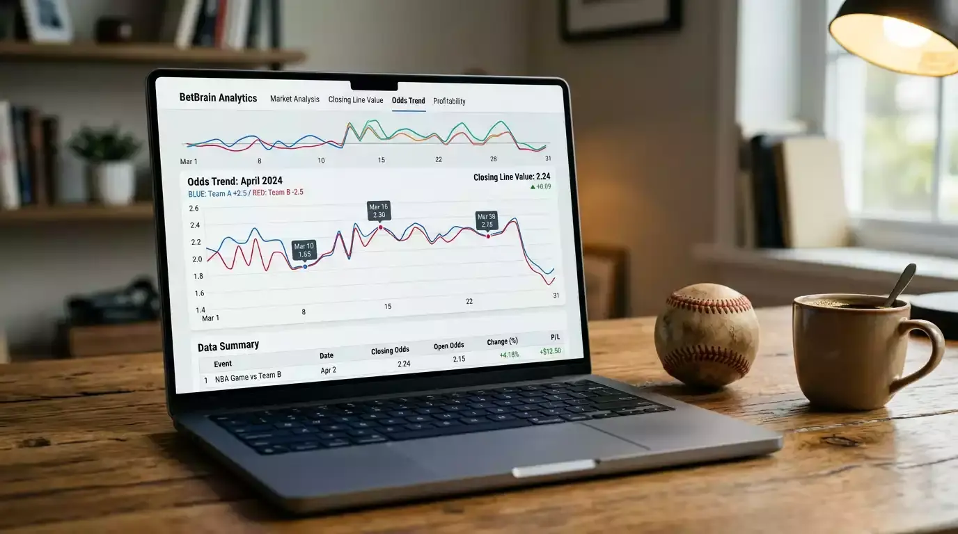 MLB closing line value CLV tracking metric for long-term baseball betting success